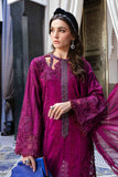 3 Piece Unstitched Embroidered Lawn Suit - D-2502-magenda