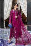 3 Piece Unstitched Embroidered Lawn Suit - D-2502-magenda