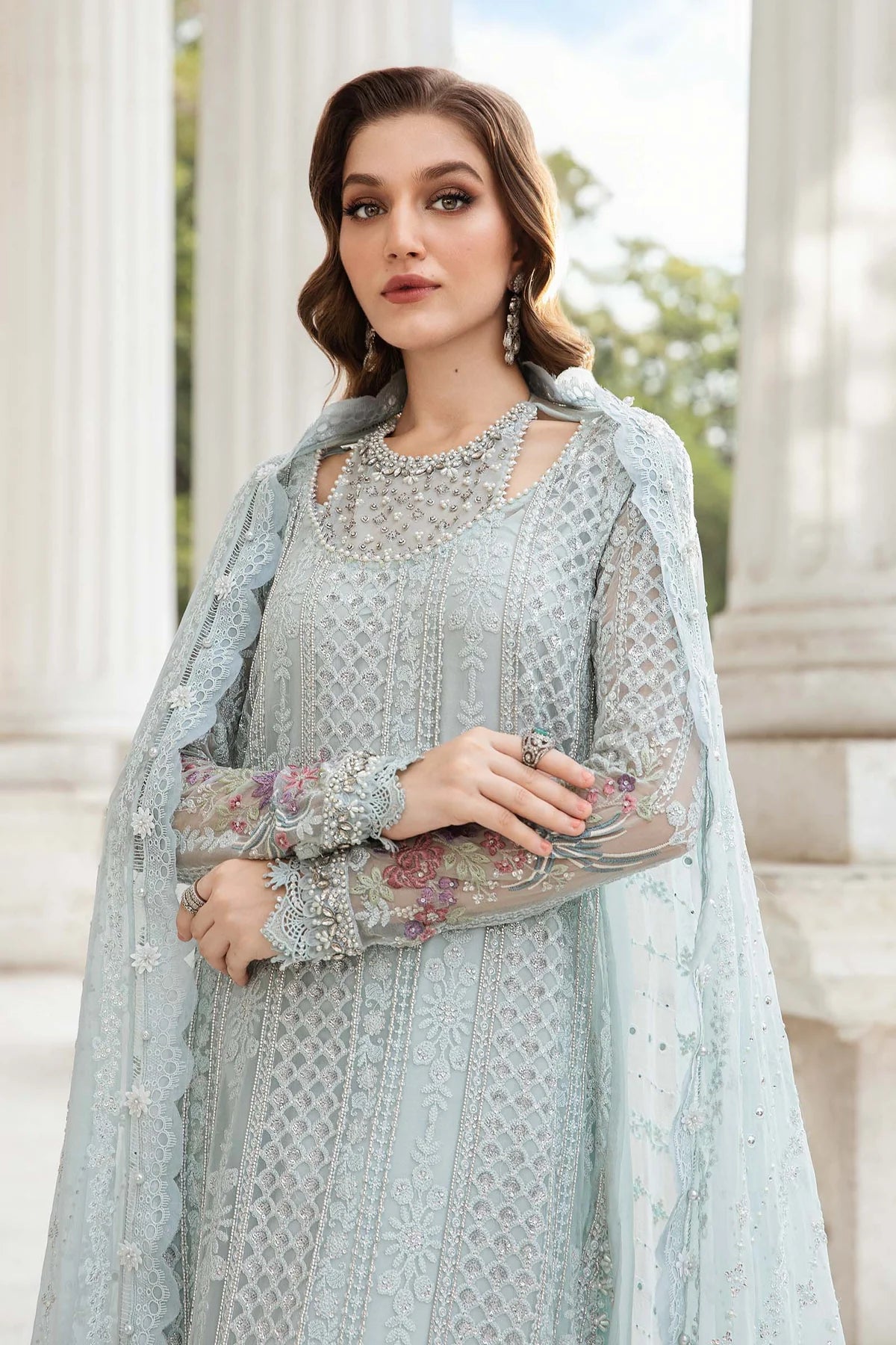 Embroidered Chiffon Suit | MPC-24-103