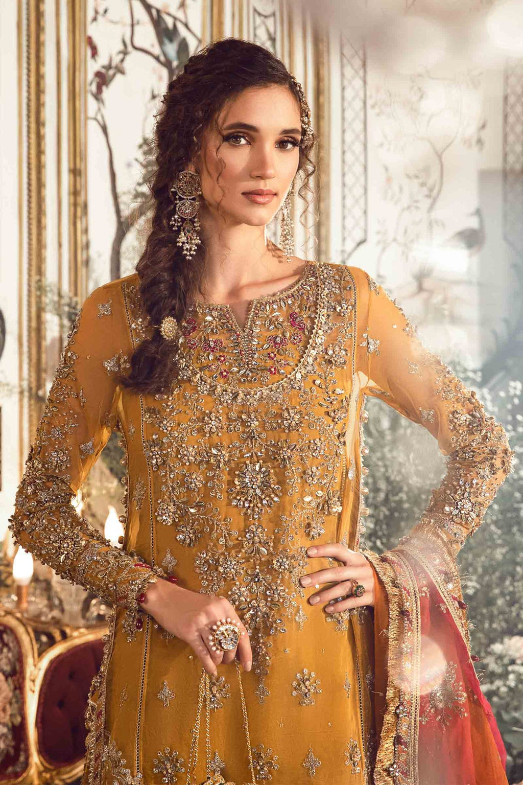 EMBROIDERED | MUSTARD BD-2707