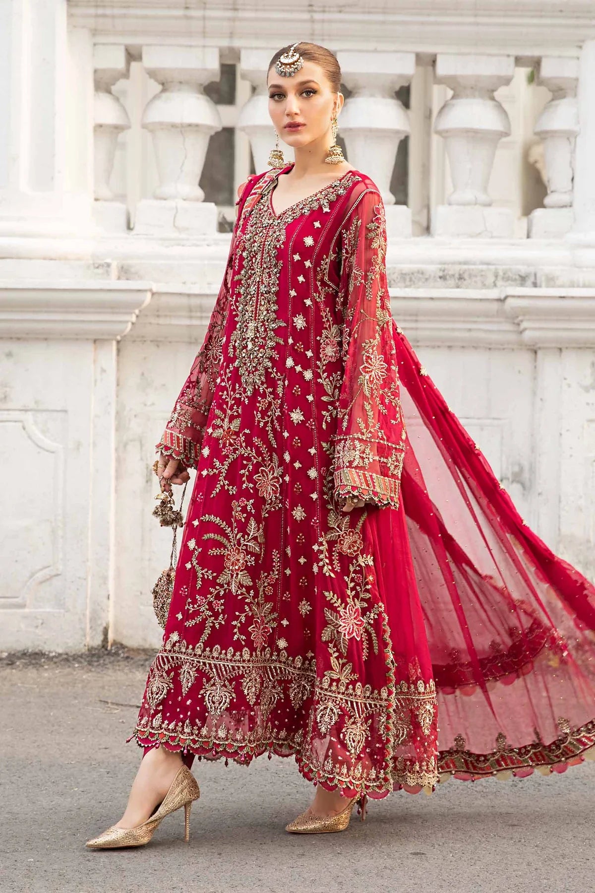 Embroidered Chiffon Suit | MPC-24-107